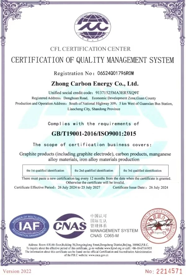 Certification of Quality Management System Certification of Quality Management System
